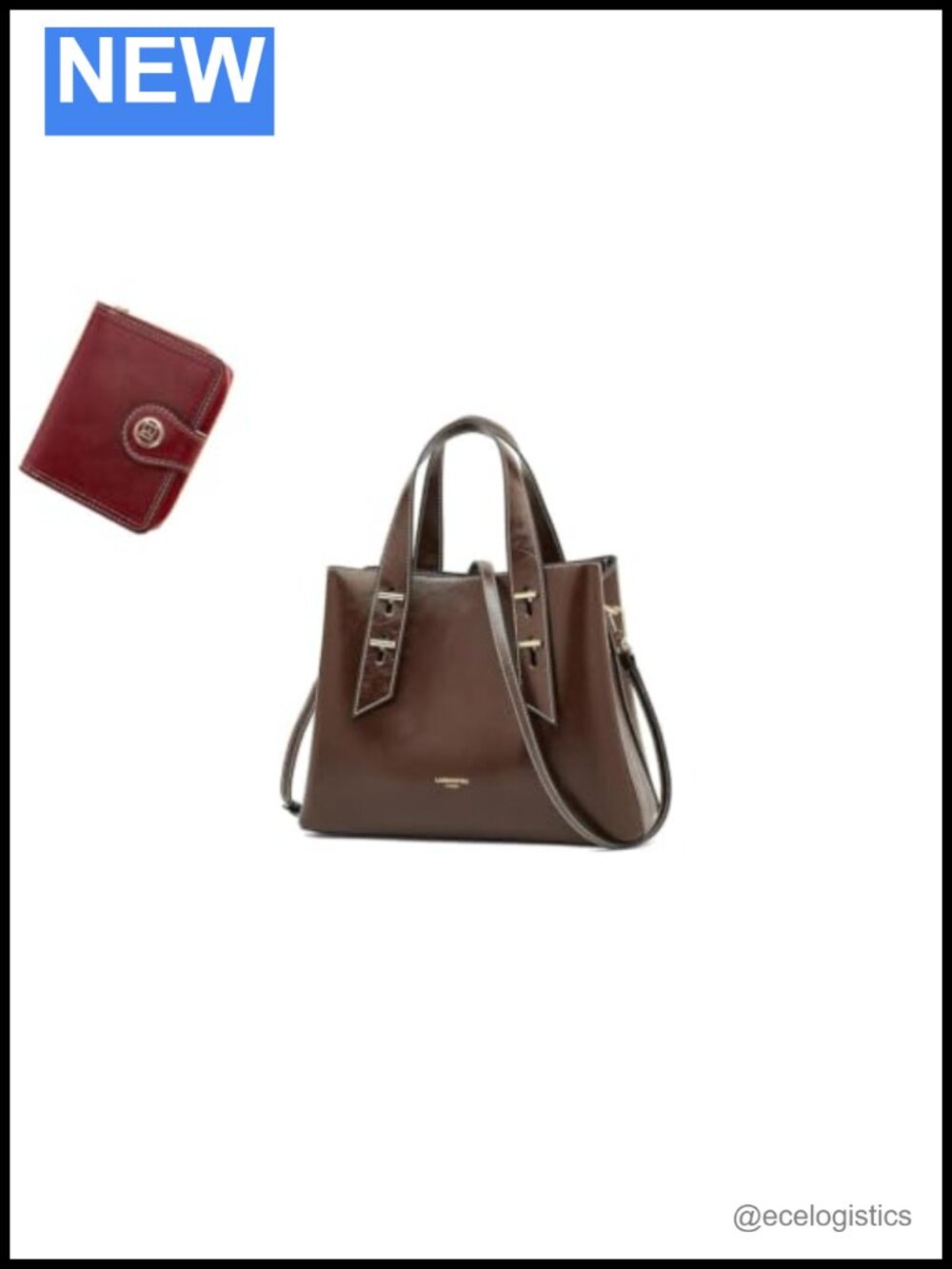 Genuine Leather Women Crossbody Handbags Satchel With Bifold Wallet